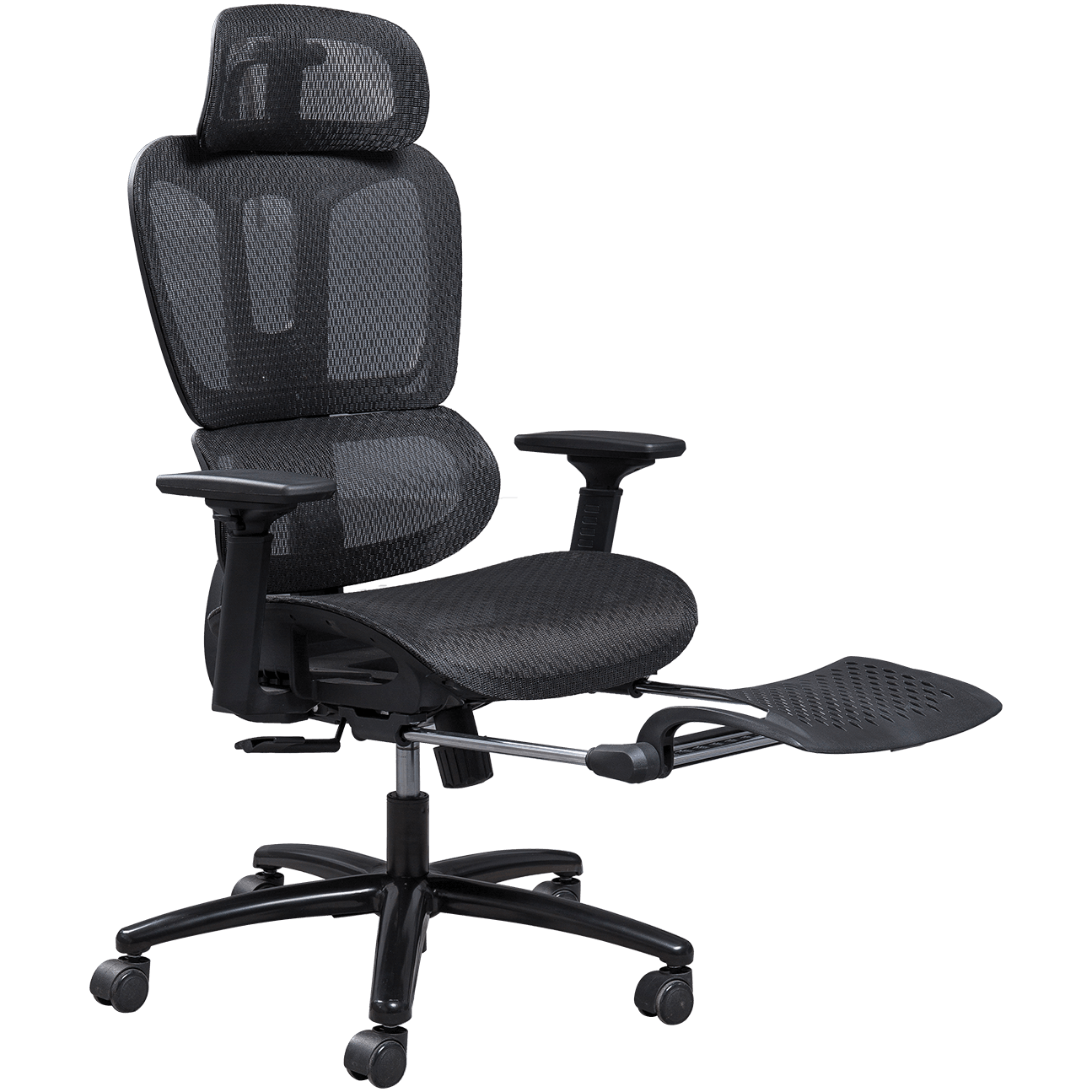 Ergonomická kancelárska stolička zo sieťoviny plastový rám Sieťovaná stolička v klasickom dizajne Nastaviteľná opierka hlavy kancelárska stolička s opierkou nôh details